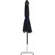 Meridian Furniture Amalfi Black Polyester Patio Umbrella with Base Set
