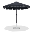 Meridian Furniture Amalfi Black Polyester Patio Umbrella with Base Set