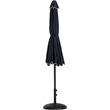Meridian Furniture Amalfi Black Polyester Patio Umbrella with Base Set