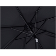 Meridian Furniture Amalfi Black Polyester Patio Umbrella with Base Set