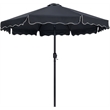 Meridian Furniture Amalfi Black Polyester Patio Umbrella with Base Set