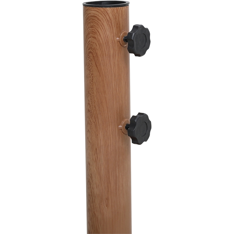 Meridian Furniture Amalfi Black Polyester Patio Umbrella with Base Set