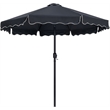 Meridian Furniture Amalfi Black Polyester Patio Umbrella with Base Set