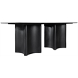 Meridian Furniture Corvina Black Oak Veneer  And Sintered Stone Dining Table