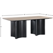 Meridian Furniture Corvina Black Oak Veneer  And Sintered Stone Dining Table