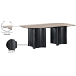Meridian Furniture Corvina Black Oak Veneer  And Sintered Stone Dining Table