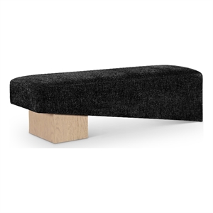 Meridian Furniture Alora Black Polyester Fabric Bench