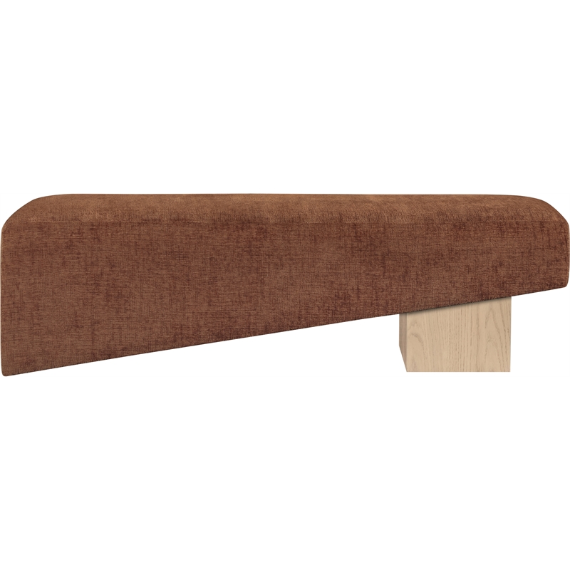 Meridian Furniture Alora Cognac Polyester Fabric Bench