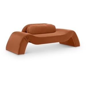 Meridian Furniture Austin Cognac Velvet Loveseat