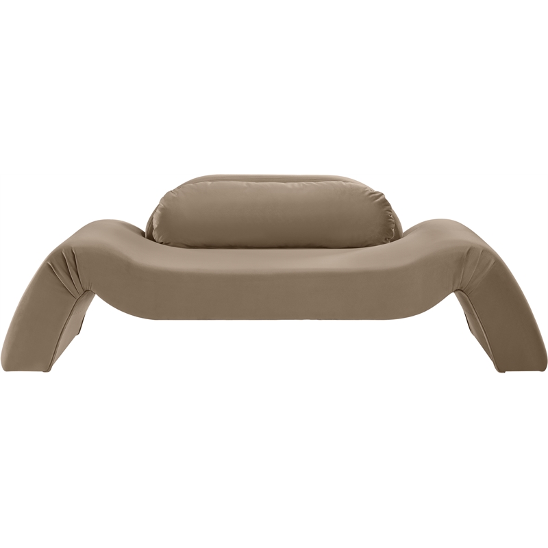 Meridian Furniture Austin Taupe Velvet Loveseat