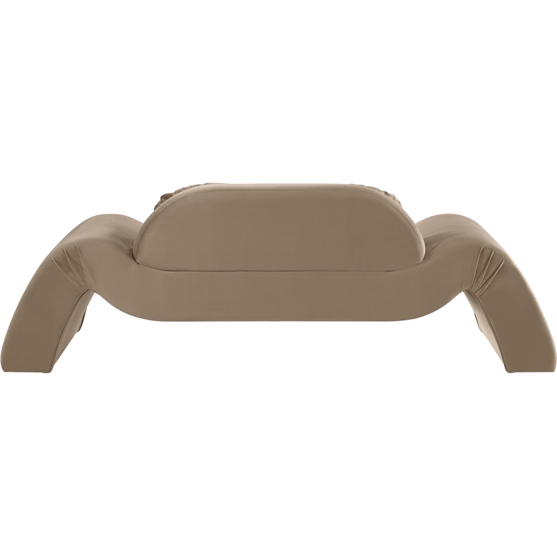 Meridian Furniture Austin Taupe Velvet Loveseat