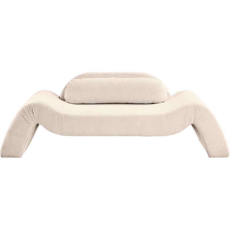 Meridian Furniture Austin Beige Microsuede Corduroy Loveseat