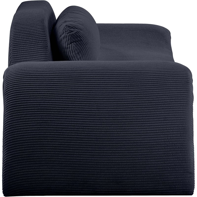 Meridian Furniture Austin Black Microsuede Corduroy Loveseat