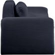 Meridian Furniture Austin Black Microsuede Corduroy Loveseat