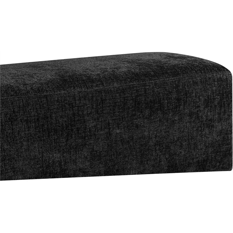Meridian Furniture Alora Black Polyester Fabric Bench