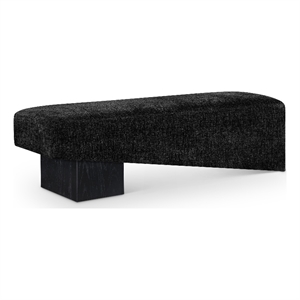 Meridian Furniture Alora Black Polyester Fabric Bench