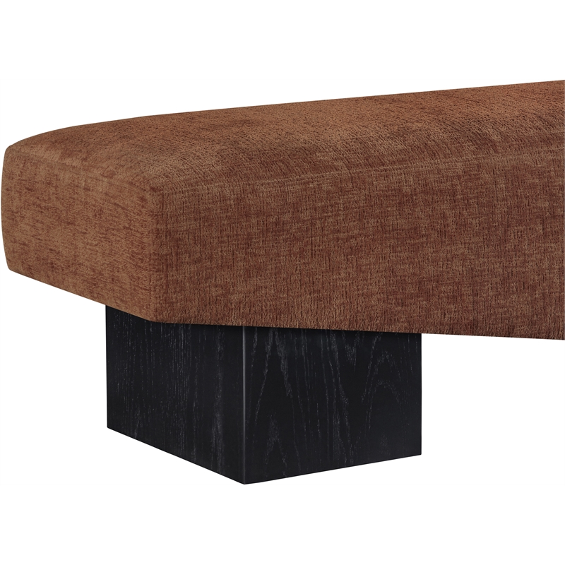 Meridian Furniture Alora Cognac Polyester Fabric Bench