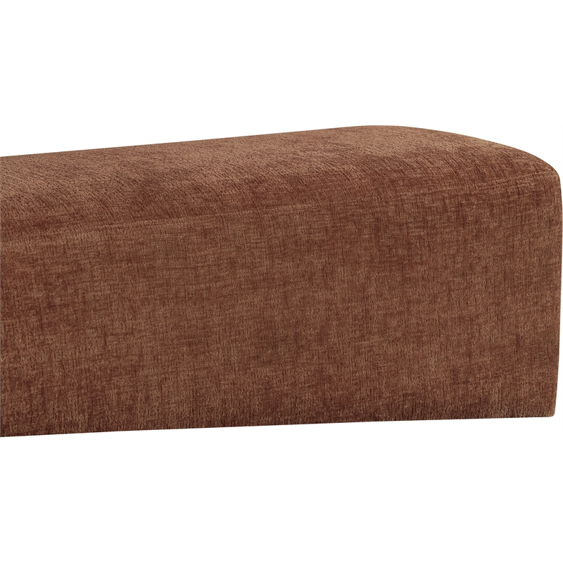 Meridian Furniture Alora Cognac Polyester Fabric Bench