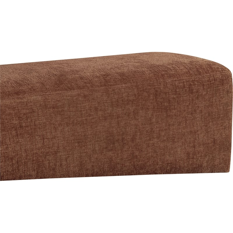Meridian Furniture Alora Cognac Polyester Fabric Bench