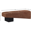 Meridian Furniture Alora Cognac Polyester Fabric Bench