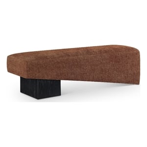 Meridian Furniture Alora Cognac Polyester Fabric Bench