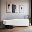 Meridian Furniture Alora Cream Polyester Fabric Bench