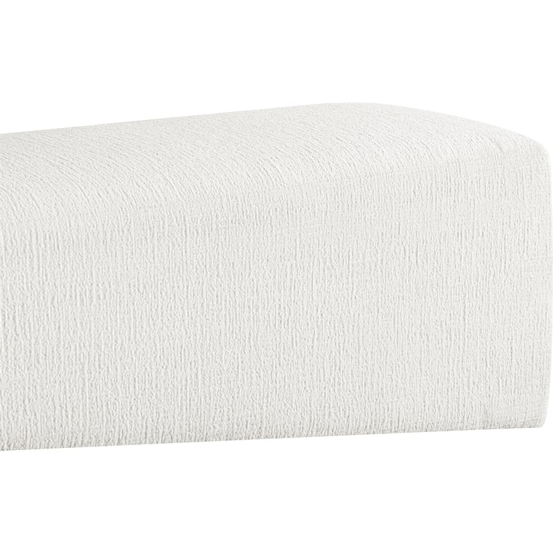 Meridian Furniture Alora Cream Polyester Fabric Bench