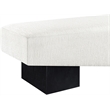 Meridian Furniture Alora Cream Polyester Fabric Bench