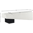 Meridian Furniture Alora Cream Polyester Fabric Bench