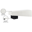 Meridian Furniture Alora Cream Polyester Fabric Bench