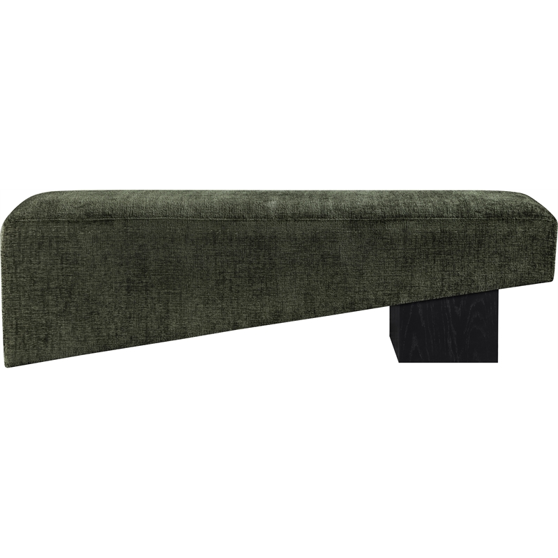 Meridian Furniture Alora Green Polyester Fabric Bench