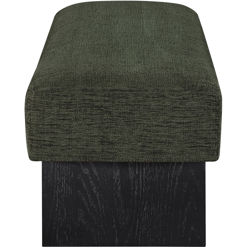 Meridian Furniture Alora Green Polyester Fabric Bench