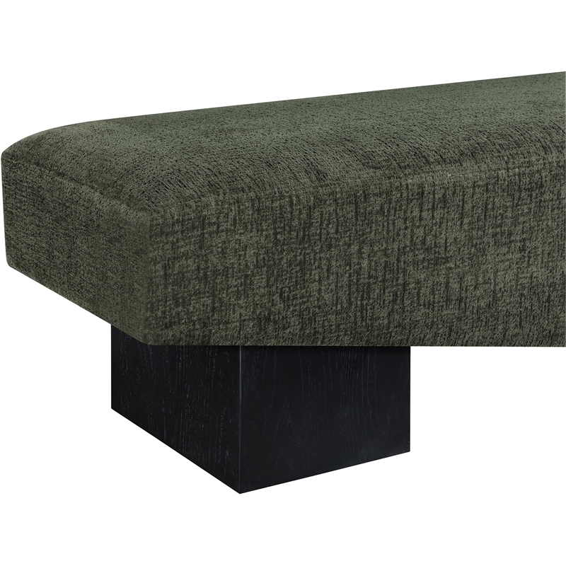 Meridian Furniture Alora Green Polyester Fabric Bench