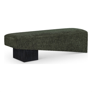 Meridian Furniture Alora Green Polyester Fabric Bench