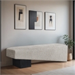 Meridian Furniture Alora Grey Polyester Fabric Bench