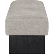 Meridian Furniture Alora Grey Polyester Fabric Bench