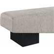 Meridian Furniture Alora Grey Polyester Fabric Bench