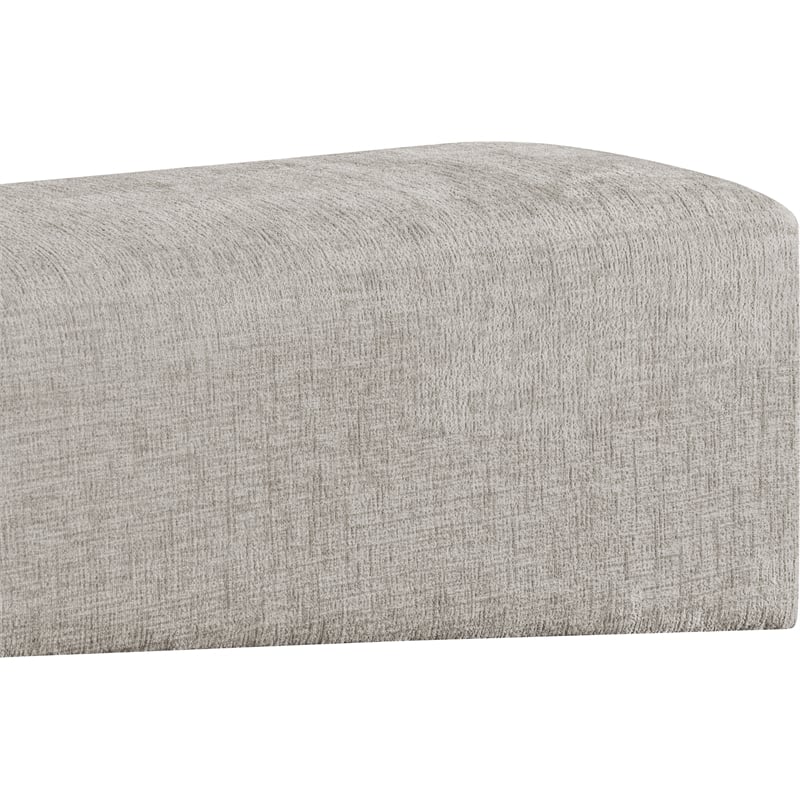 Meridian Furniture Alora Grey Polyester Fabric Bench