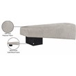 Meridian Furniture Alora Grey Polyester Fabric Bench