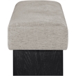 Meridian Furniture Alora Grey Polyester Fabric Bench