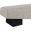 Meridian Furniture Alora Grey Polyester Fabric Bench