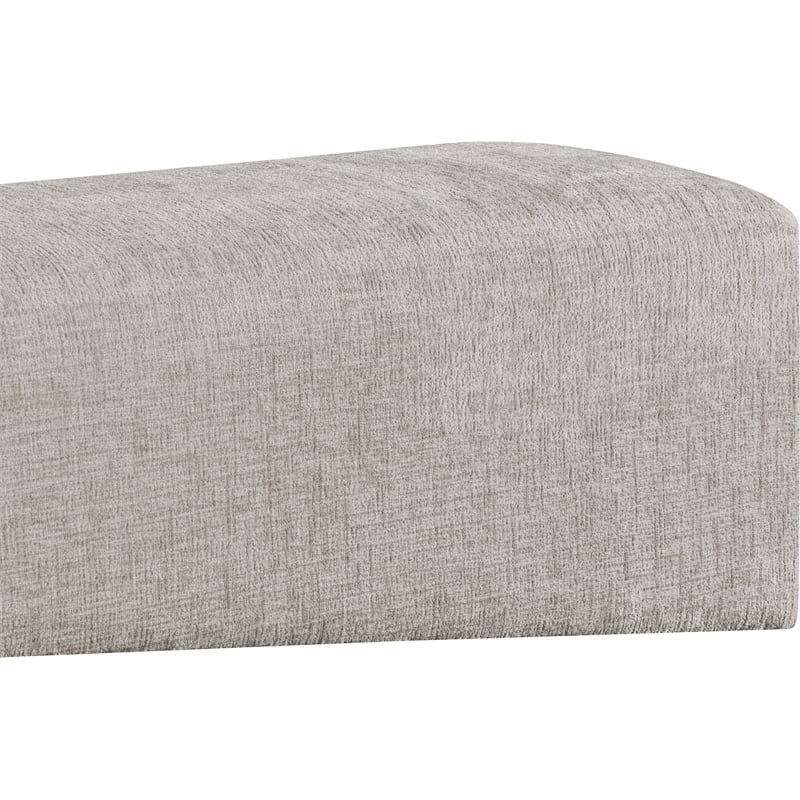 Meridian Furniture Alora Grey Polyester Fabric Bench