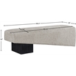 Meridian Furniture Alora Grey Polyester Fabric Bench