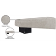 Meridian Furniture Alora Grey Polyester Fabric Bench