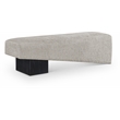 Meridian Furniture Alora Grey Polyester Fabric Bench