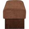 Meridian Furniture Alora Cognac Polyester Fabric Bench