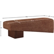 Meridian Furniture Alora Cognac Polyester Fabric Bench