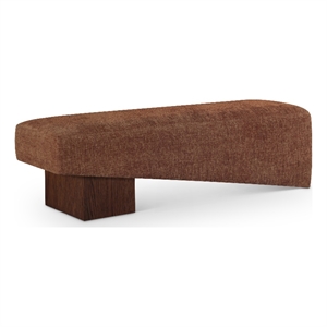 Meridian Furniture Alora Cognac Polyester Fabric Bench