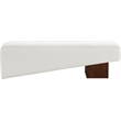 Meridian Furniture Alora Cream Polyester Fabric Bench