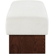 Meridian Furniture Alora Cream Polyester Fabric Bench